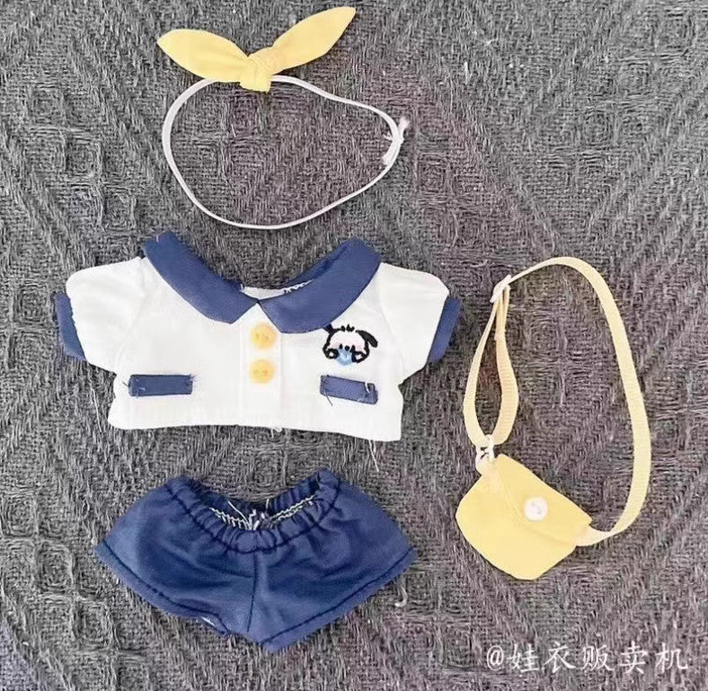 10cm Plush Doll Clothes – Spring Kindergarten Doll Outfit