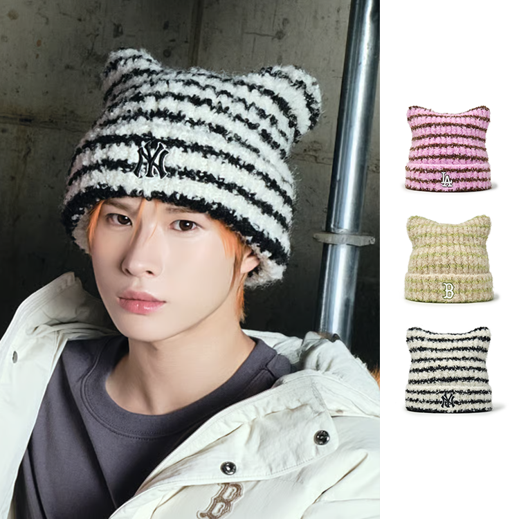 MLB Striped Meow Beanie (3 type) (KARINA Wear)
