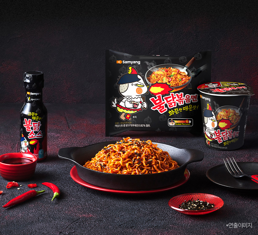 Buldak Stir-Fried Ramen Spicy Chicken (140g*5)
