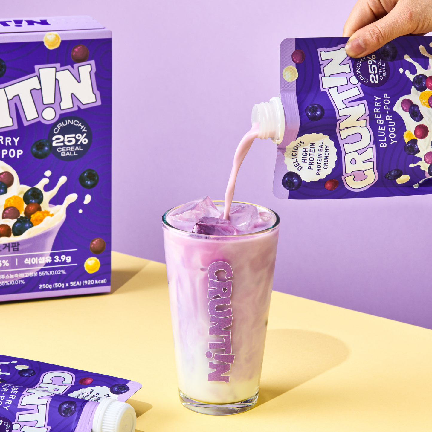 CRUNTIN Protein Shake Blueberry Yogurt Pop (5 Pack)