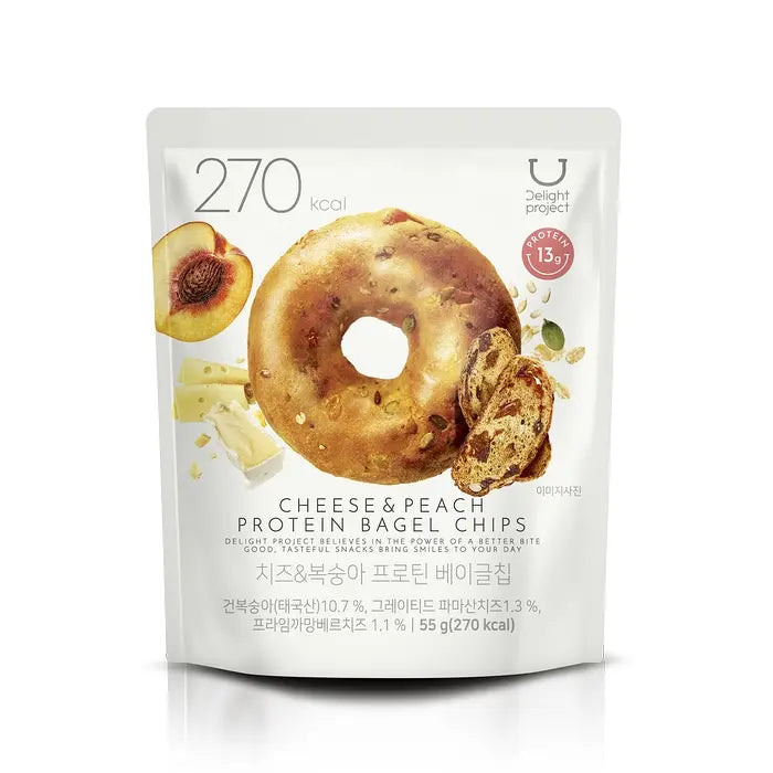 Delight Project Protein Bagel Chips 55g (Berry&Cherry/Cheese&Peach)