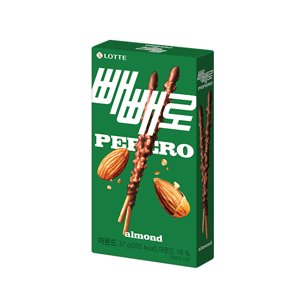 Pepero Almond Korean Chocolate Coating Stick (Pack of 5)