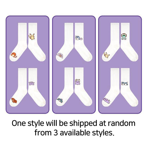 Pokémon Edition Sports Socks 2-Pair Random Set with Card Sticker (RANDOM)