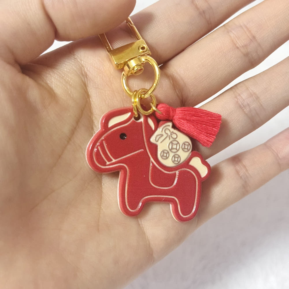 2026 Red Horse Lucky Charm Pouch Keychain