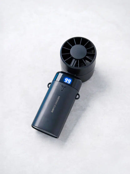 LED Handheld Stand Fan Black [DAISO]