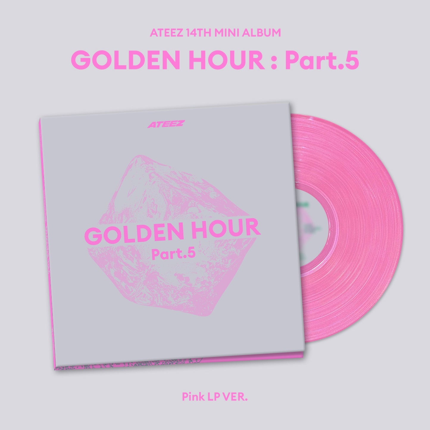 ATEEZ - GOLDEN HOUR : Part.5 / 14TH MINI ALBUM (Pink LP VER.)