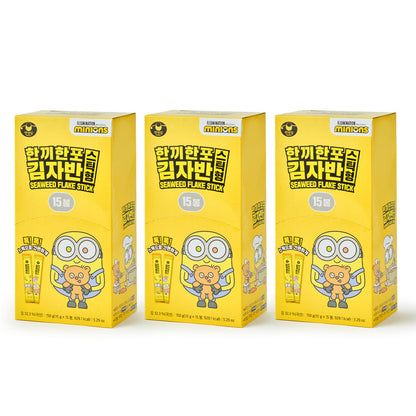 Minions Korean Seaweed Flakes Stick Pack – Seasoned Laver Rice Topping (Single-Serve)