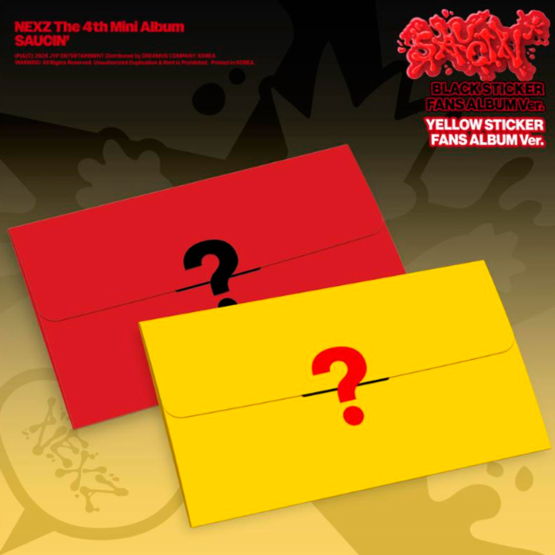 NEXZ-The 4th Mini Album SAUCIN' (BLACK STICKER FANS ALBUM ver. / YELLOW STICKER FANS ALBUM ver.) [SET]