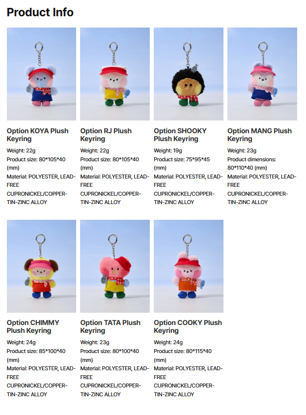 BT21 Jagalchi Market Plush Keyring Busan