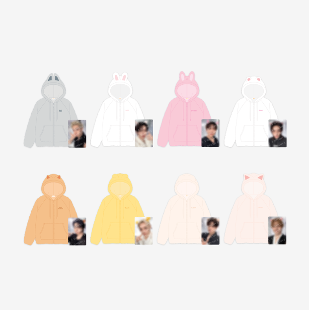 [Stray kids] SKZOO FLEECE HOOD ZIP-UP - RUN IT