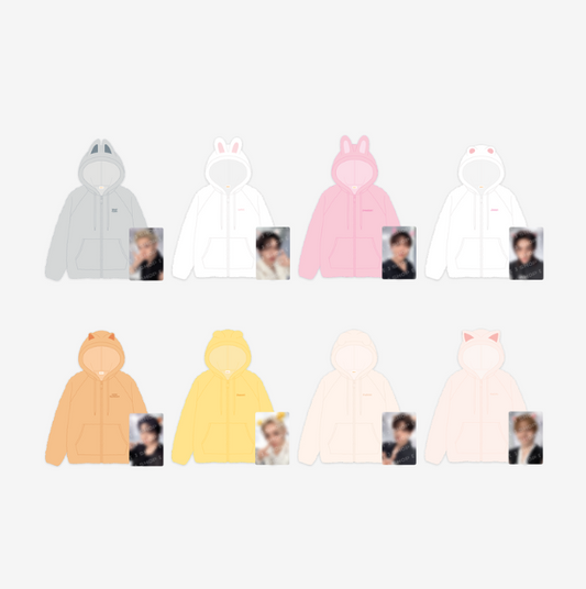 [Stray kids] SKZOO FLEECE HOOD ZIP-UP - RUN IT