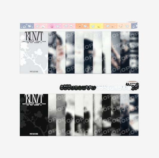 [Stray kids] POSTCARD BOOK & ROLL STICKER SET - RUN IT