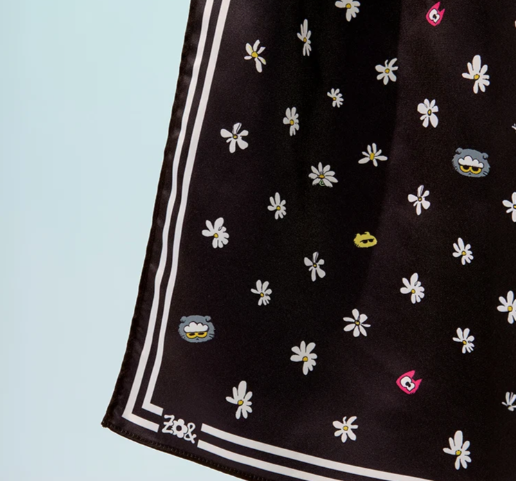 ZO&FRIENDS Signature Scarf (Black)