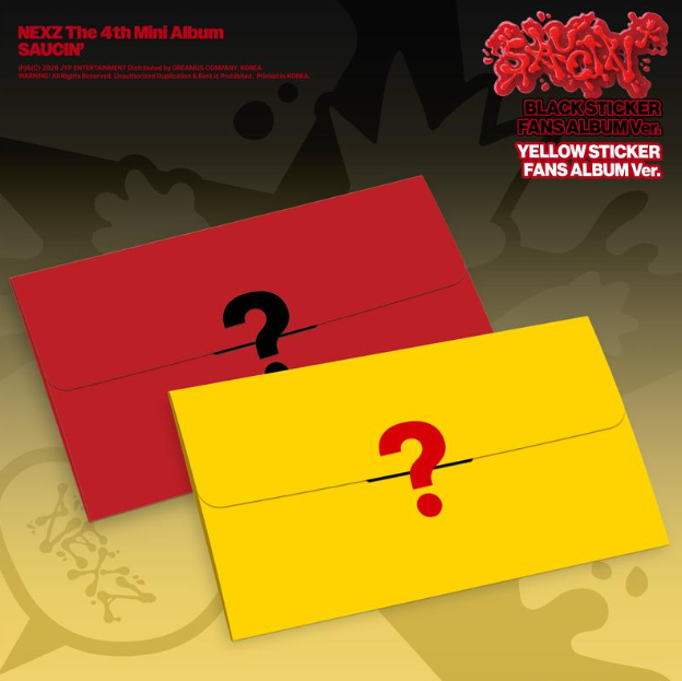 NEXZ-The 4th Mini Album SAUCIN'(BLACK STICKER FANS ALBUM ver. / YELLOW STICKER FANS ALBUM ver.)
