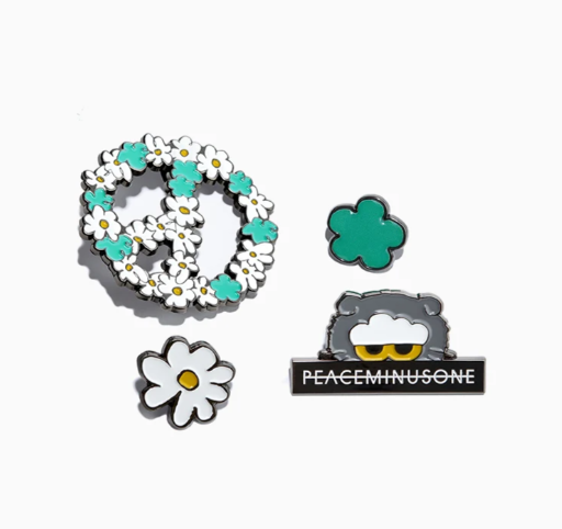 PEACEMINUSONE X ZO&FRIENDS ZOA Metal Badge Set (4 pieces)