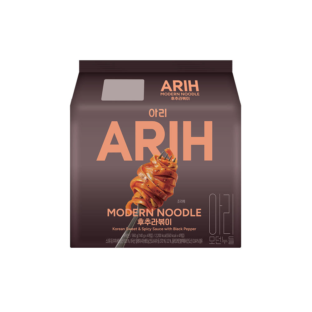BTS x ARIH Black Pepper Tteokbokki Modern Noodle (4 Packs) – Korean Premium Ramen