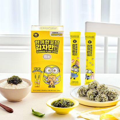 Minions Korean Seaweed Flakes Stick Pack – Seasoned Laver Rice Topping (Single-Serve)