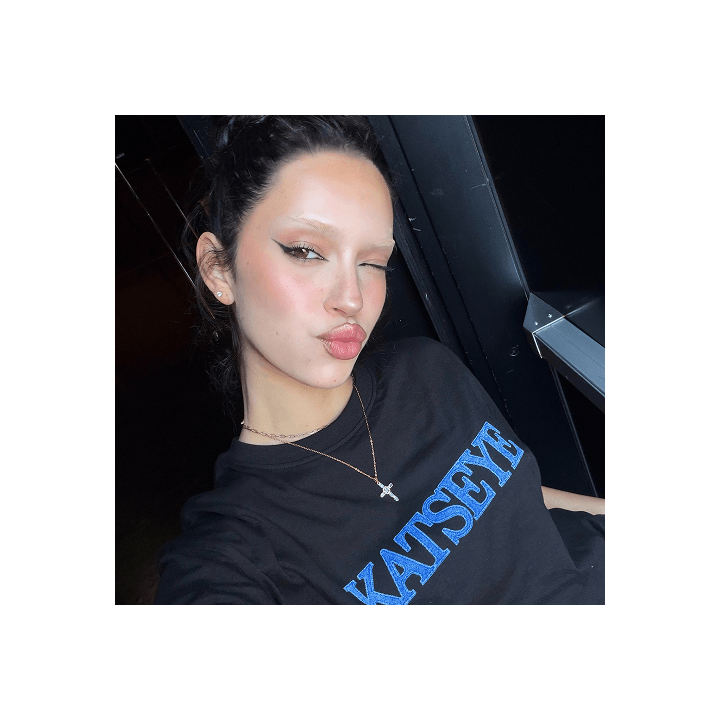 KATSEYE Denim Logo Black T-Shirt [Essentials]