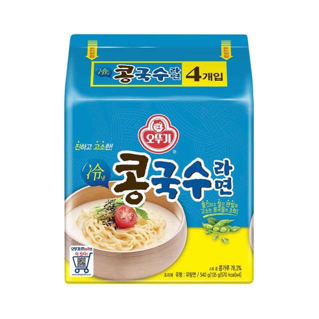 Ottogi Kongguksu Cold Soybean Noodle Ramen (135gx4)
