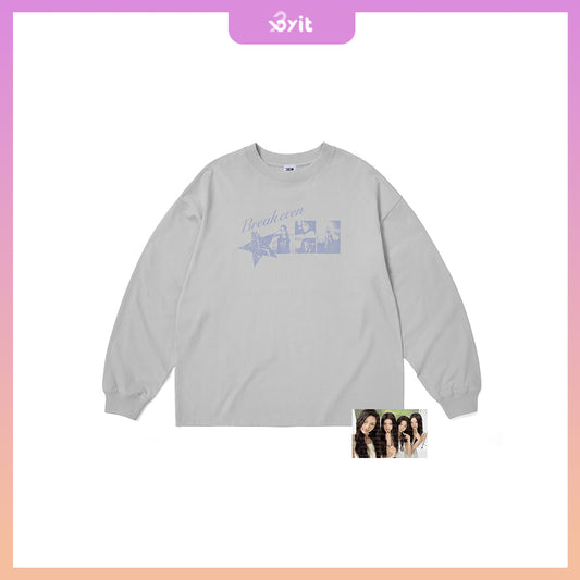 ILLIT 5th Mini Album ‘BREAK EVEN' - Photo L/S T-Shirt (Gray)
