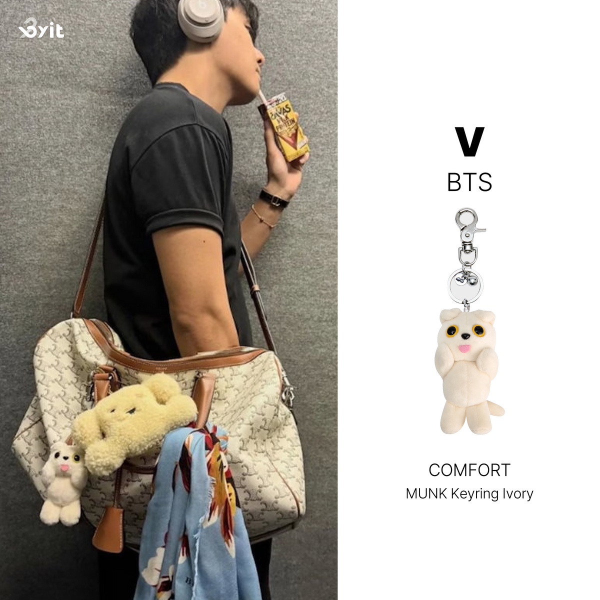 COMFORT - MUNK Keyring Ivory (BTS V Wear) – Byit