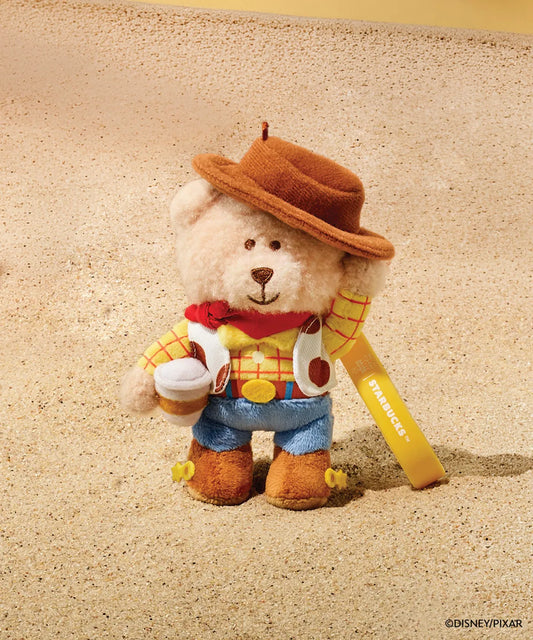 Starbucks x Toy Story 5 MD Woody Bearista Keychain Yellow