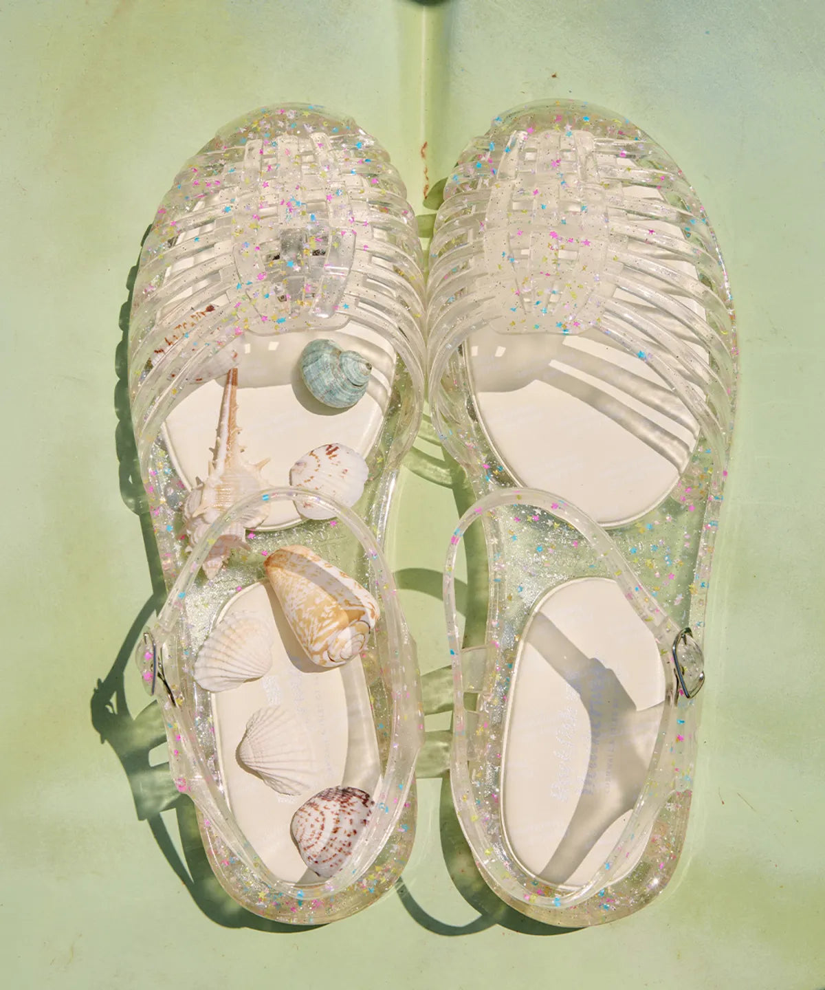 Rockfish Weatherwear Glair Strappy Jelly Sandals - Clear Star