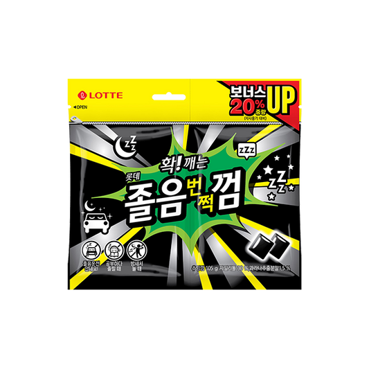 Lotte No Sleep Alert Gum Twin Refill 105g – Korean Caffeine Chewing Gum