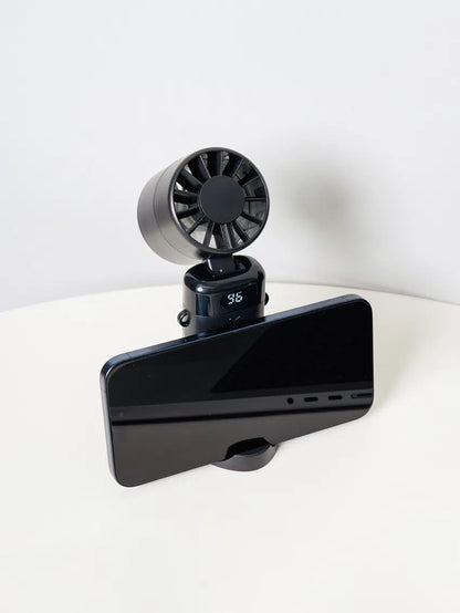 LED Handheld Stand Fan Black [DAISO]