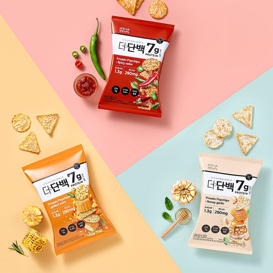 Binggrae The Protein Pop Chips snack (3 Type) (Roasted Corn / Spicy Salsa / Honey Garlic)
