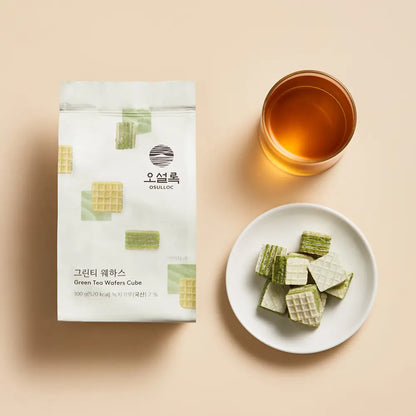 Osulloc Premium Green Tea Wafers Cube 100g