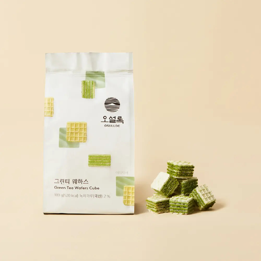 Osulloc Premium Green Tea Wafers Cube 100g