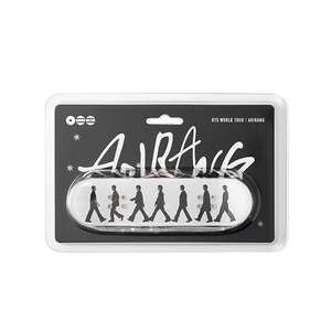 BTS Mini Skateboard Keyring (Black/ Red)