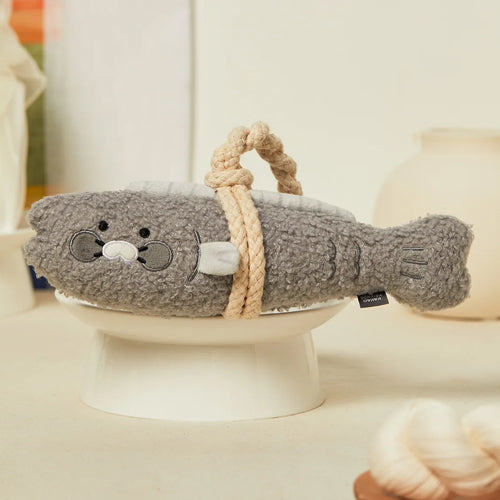 Kakao Friends Guardian Pollack Fish Plush Doll – Solid Air Freshener & Magnetic Hook Included
