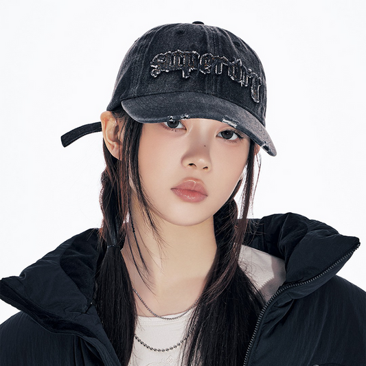 Superdry Vintage Washed Denim Ball Cap – Black (ILLIT Wear)