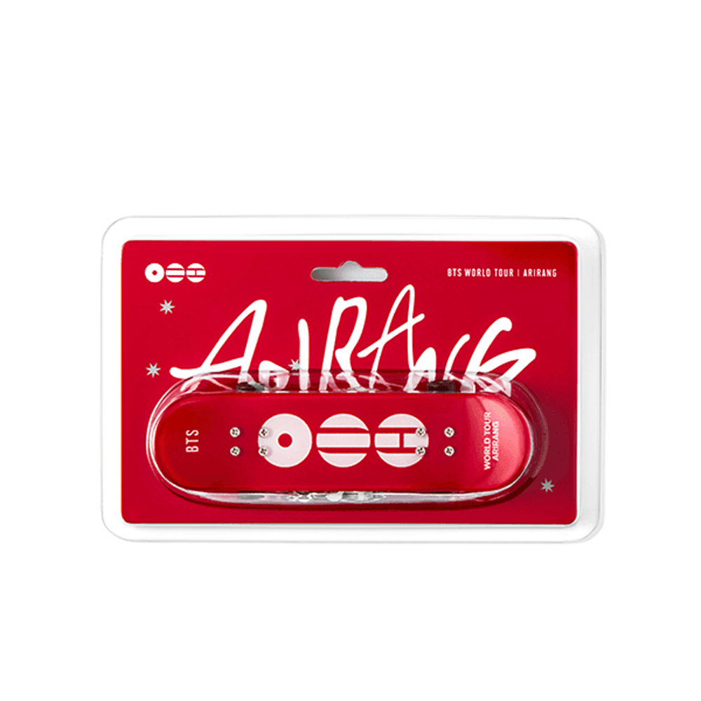 BTS Mini Skateboard Keyring (Black/ Red)