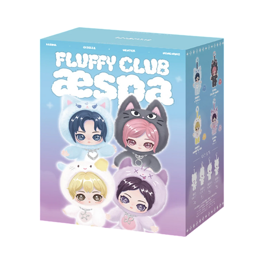 aespa - Pop Mart x Aespa Fluffy Club Series Vinyl Plush Doll Pendant Sealed Case (1 Blind Box)