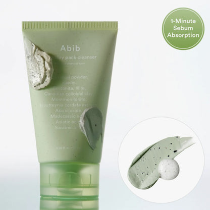 Abib Pore Clay Pack Cleanser Heartleaf Charcoal Foam 120ml