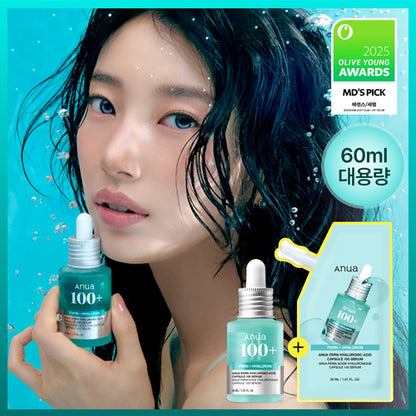 Anua PDRN Hyaluronic Capsule 100 Serum 30ml Refill Set