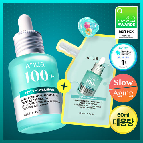 Anua PDRN Hyaluronic Capsule 100 Serum 30ml Refill Set