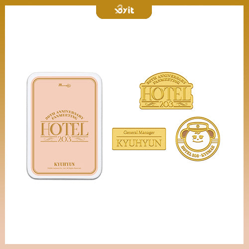 KYUHYUN 20th Anniversary Fanmeeting <Hotal 203> BADGE SET
