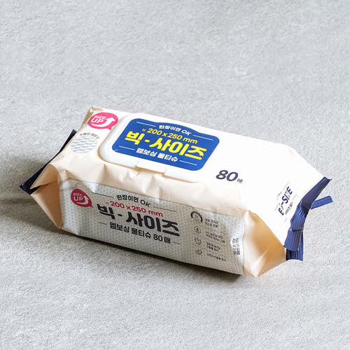 Thick Large Embossed Wet Wipes – 80 Sheets (Flip Cap) [DAISO]