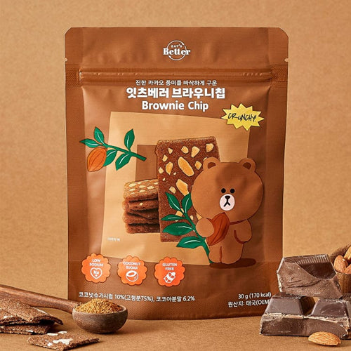 LINE FRIENDS Eat's Better Brownie Chip 30g