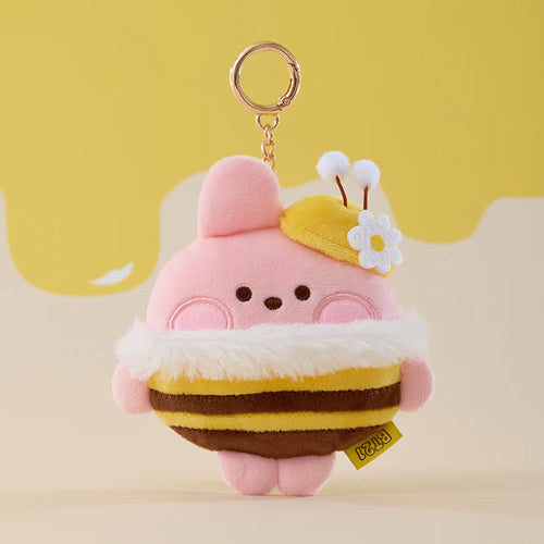 BT21 Minini Honey Bee Plush Tape Measure Keyring