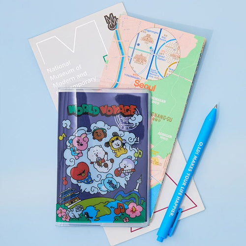 BT21 World Voyage Passport Case (Travel Passport Holder Cover)