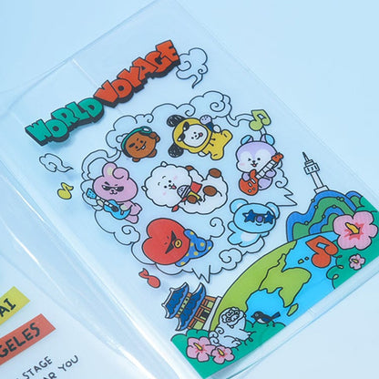 BT21 World Voyage Passport Case (Travel Passport Holder Cover)