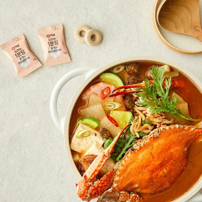 CJ Korean Soup Stock Cube (Crab & Shrimp 200g) – 1-Minute Instant Soup Base