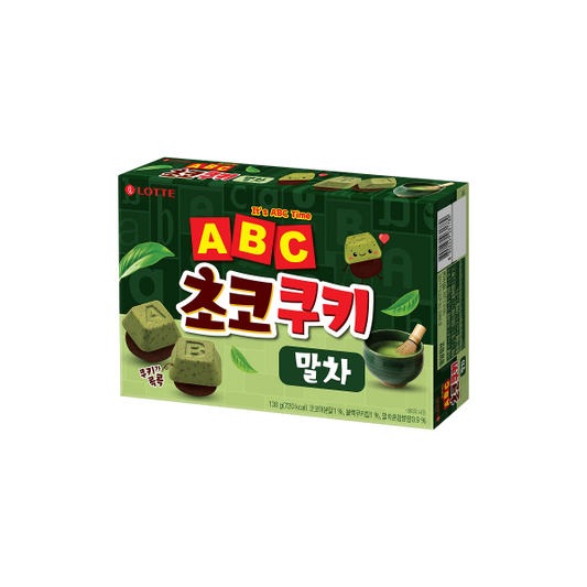 Lotte ABC Matcha Choco Cookies 130g – Korean Green Tea Chocolate Cookies