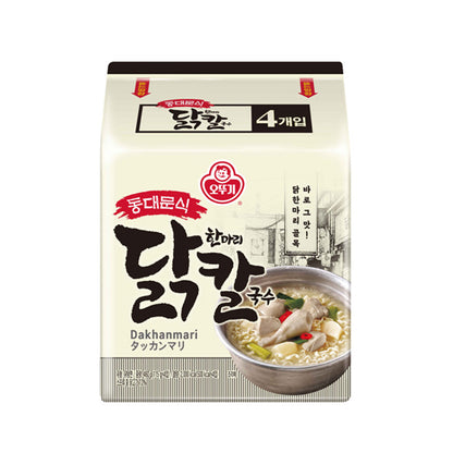 Ottogi Dongdaemun-Style Dakhanmari Kalguksu (Knife-Cut Noodle Soup)  (115g*4)