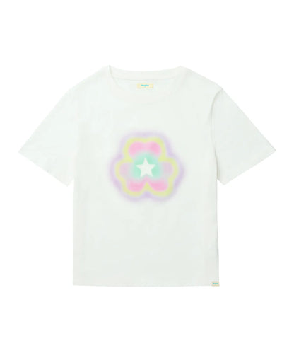 ILLIT Rockfish Weatherwear [× ILLIT] Clover Half Sleeve T-Shirt - White